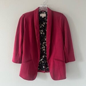 Skies Are Blue Hannah Open Red Blazer